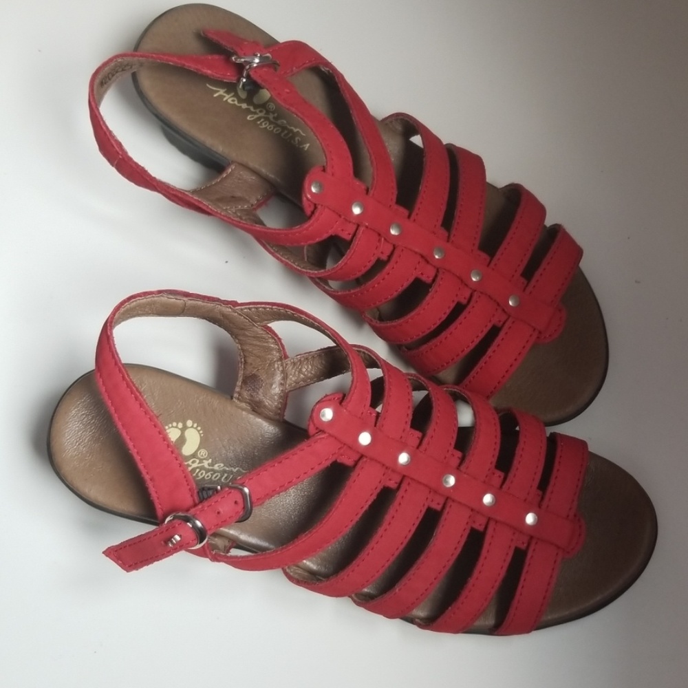Red Strappy Sandals